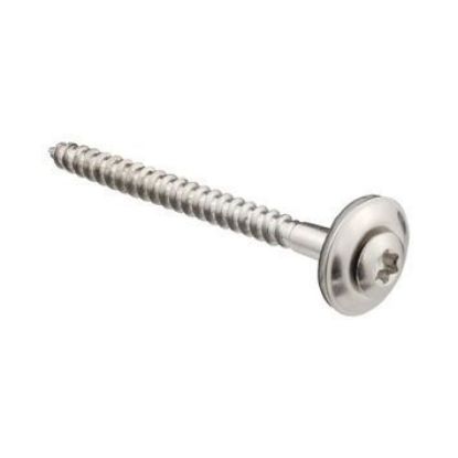 Afbeeldingen van Houtschroef INOX A2 met EPDM ring 4.5 x 60mm  TORX - 100 stuks