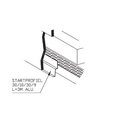 Afbeeldingen van Startprofiel L=3M Alu C04 Donkerbruin Uitverkoop