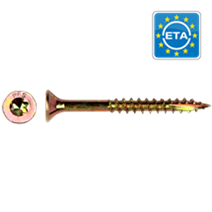 Picture of PFS+ wood screw torx Ø6x260 white Zinc-Plated (100st)