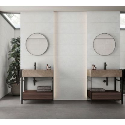 Afbeeldingen van Wandtegel Saloni - Blending blanco rect. 30x90