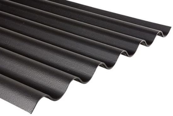 Image de Cemfort B65 golfplaat vezelcement  zwart 2440x1093 mm