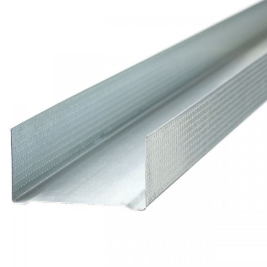 Afbeeldingen van Metal stud horizontaal U-profiel 75mm x 4m