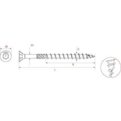 Afbeeldingen van Hapax constructieschroef torx flenskop 6x180 ZN - 100 st