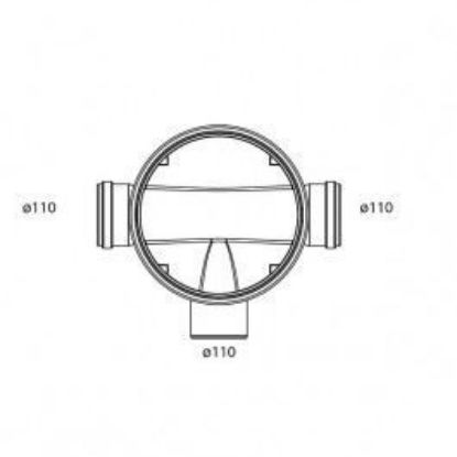 Picture of PE inspection chamber 315 3x110 - NR 23