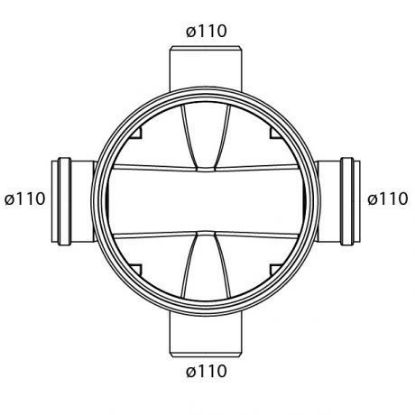 Picture of PE inspection chamber 315 4x110 - NR 24A