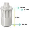 Picture of ACO Odor valve + leaf trap for gutter (2-piece)