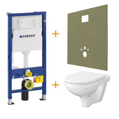 Picture of Toiletset met MDF plaat + toiletbril softclose en UP100 inbouwreservoir