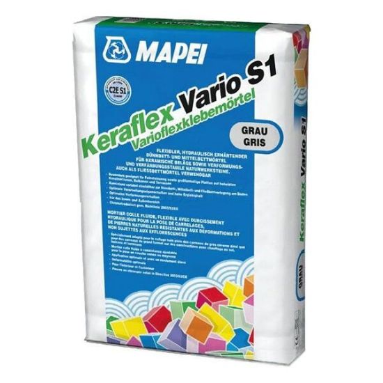 Afbeeldingen van Mapei Keraflex Vario S1 tegellijm grijs 25kg