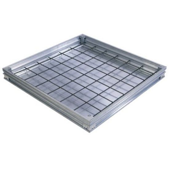 Afbeeldingen van ALUCOVER tegeldeksel gas&waterdicht 70x70 kadermaat 60x60 Putmaat